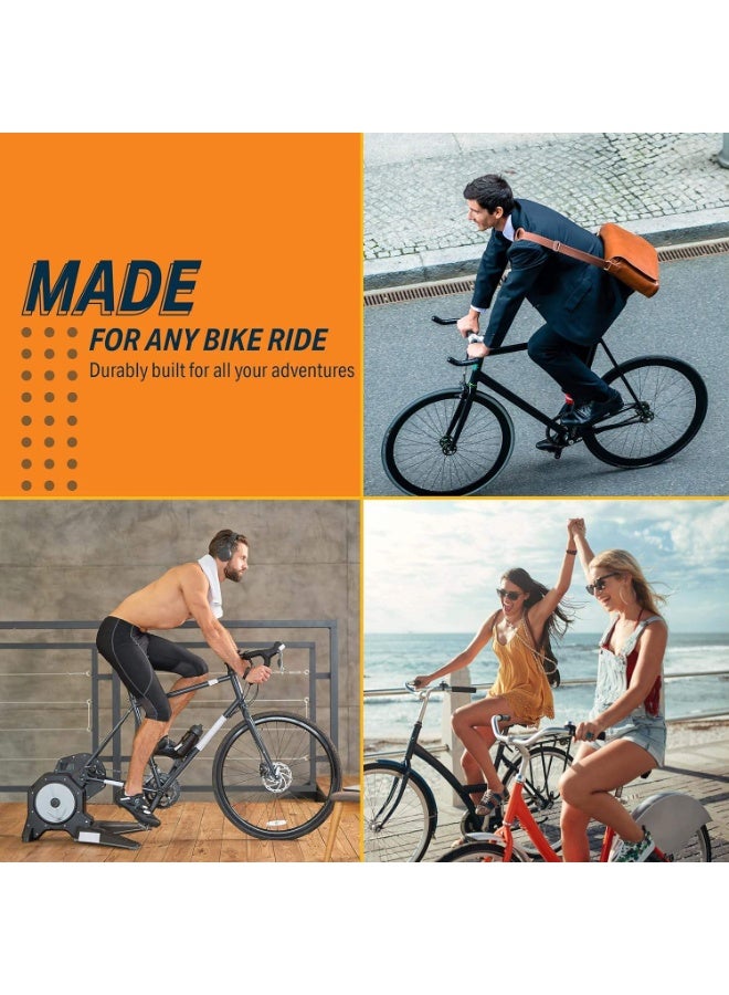 اسرلي وايت وسادة مقعد دراجة مريحة وعريضة مع غطاء، تصميم زنبركي مزدوج متين ومرن لركوب الدراجات على الطرق - Image 4